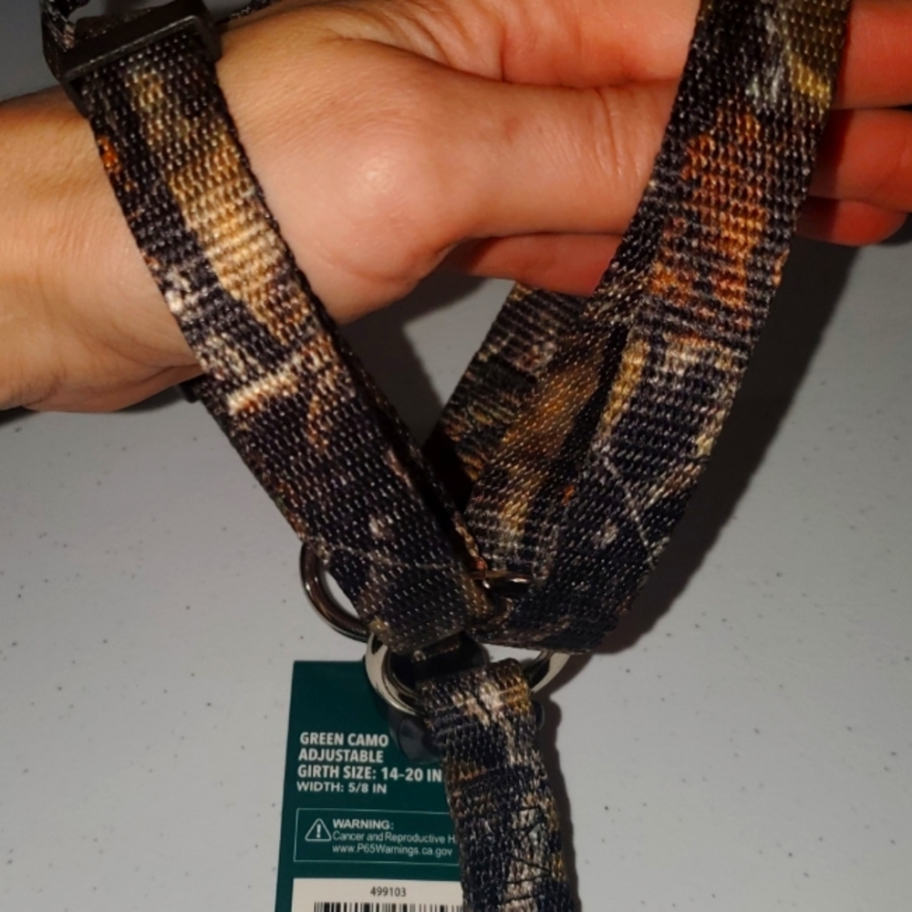 Camouflage dog harness
